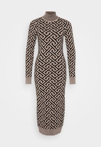 VMARIA ART HIGH NECK CALF DRESS  - Etuikjole - black/silver mink