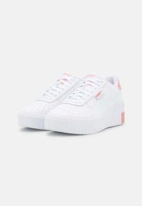 Puma CALI WEDGE - Sapatilhas - white/rosette