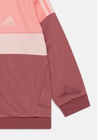 adidas Performance TIBERIO 3-STRIPES COLORBLOCK SHINY TRACK SUIT KIDS - Chándal - semi pink spark/sandy pink/preloved crimson