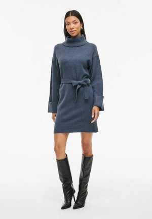 VIROLFIE  - Abito in maglia - vintage indigo