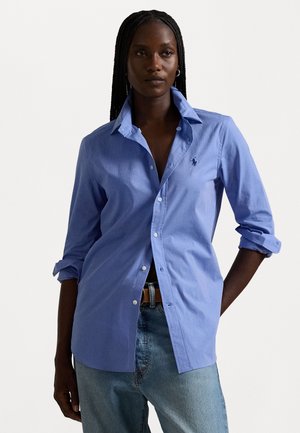STRETCH SLIM FIT COTTON SHIRT - Blusa - blue