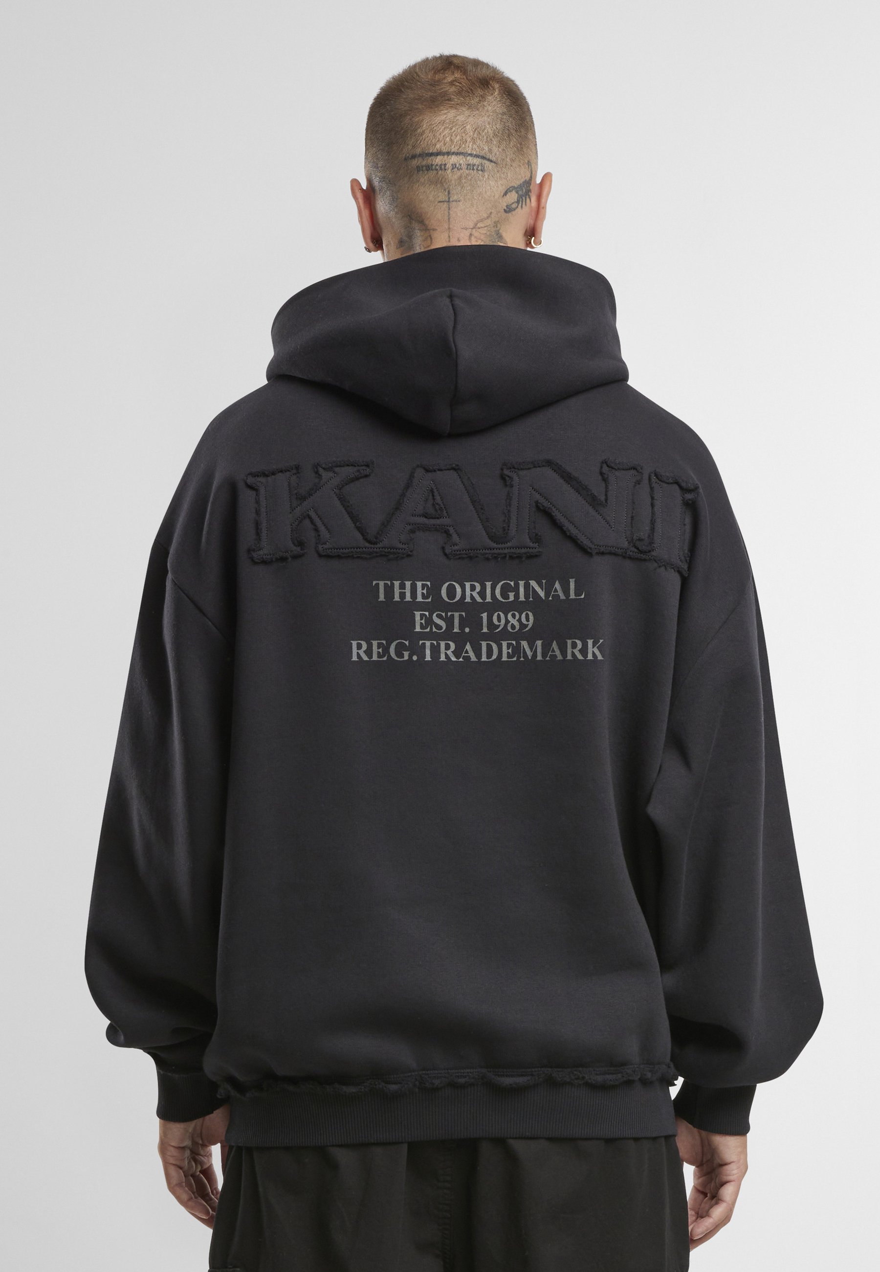 PLT×KARL KANI★EMBROIDERED CROP HOODIE Karl Kani CROP HOODIE SMALL SIGNATURE ESSENTIAL - Zip-up