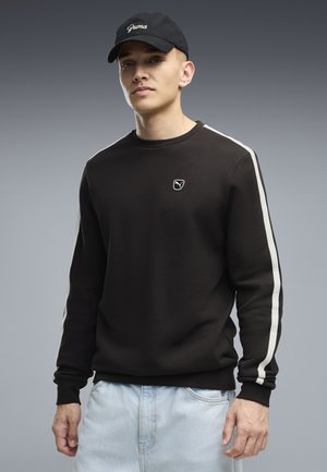 Puma, ESSENTIALS ELEVATED SWEATSHIRT MIT RUNDHALSAUSSCHNITT - Sweatshirt - black-warm white