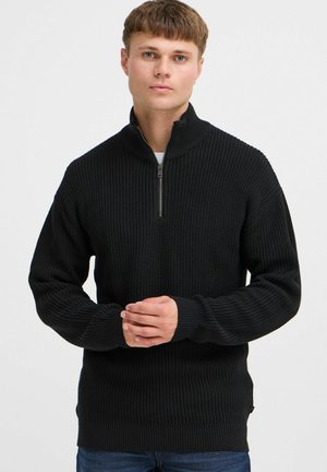 Solid Strickpullover - true black