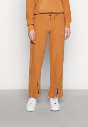 SMALL SIGNATURE STRAIGHT LEG SLIT SWEATPANTS - Træningsbukser - honey brown