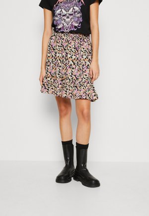 Pieces PCMONICE SKIRT - Μίνι φούστα - black/graphic lilac