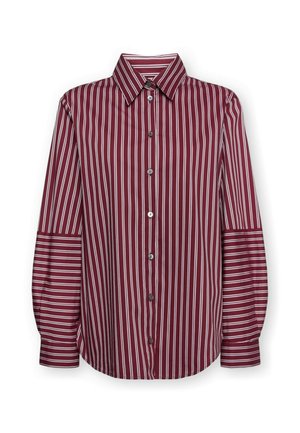 Elena Mirò, CAMICIA A RIGHE - Skjortebluser - bordeaux