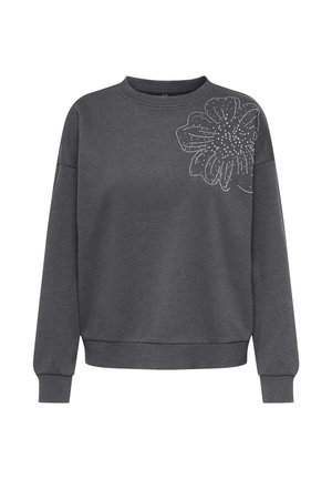 JDY, JDYDALLAS LIFE L/S DETAIL SWEAT JRS - Sweatshirt - dark grey melange