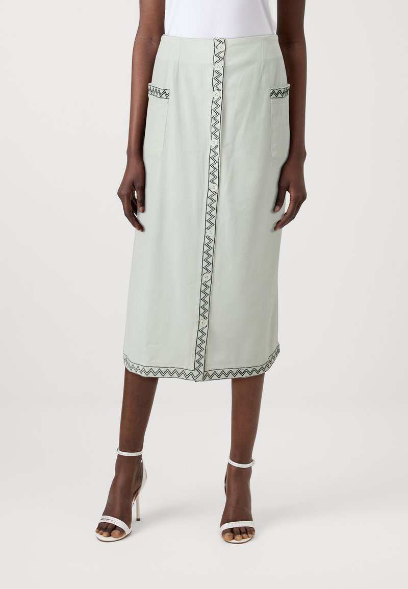 Object OBJLILOU LONG SKIRT - Jeanskjol - tofu