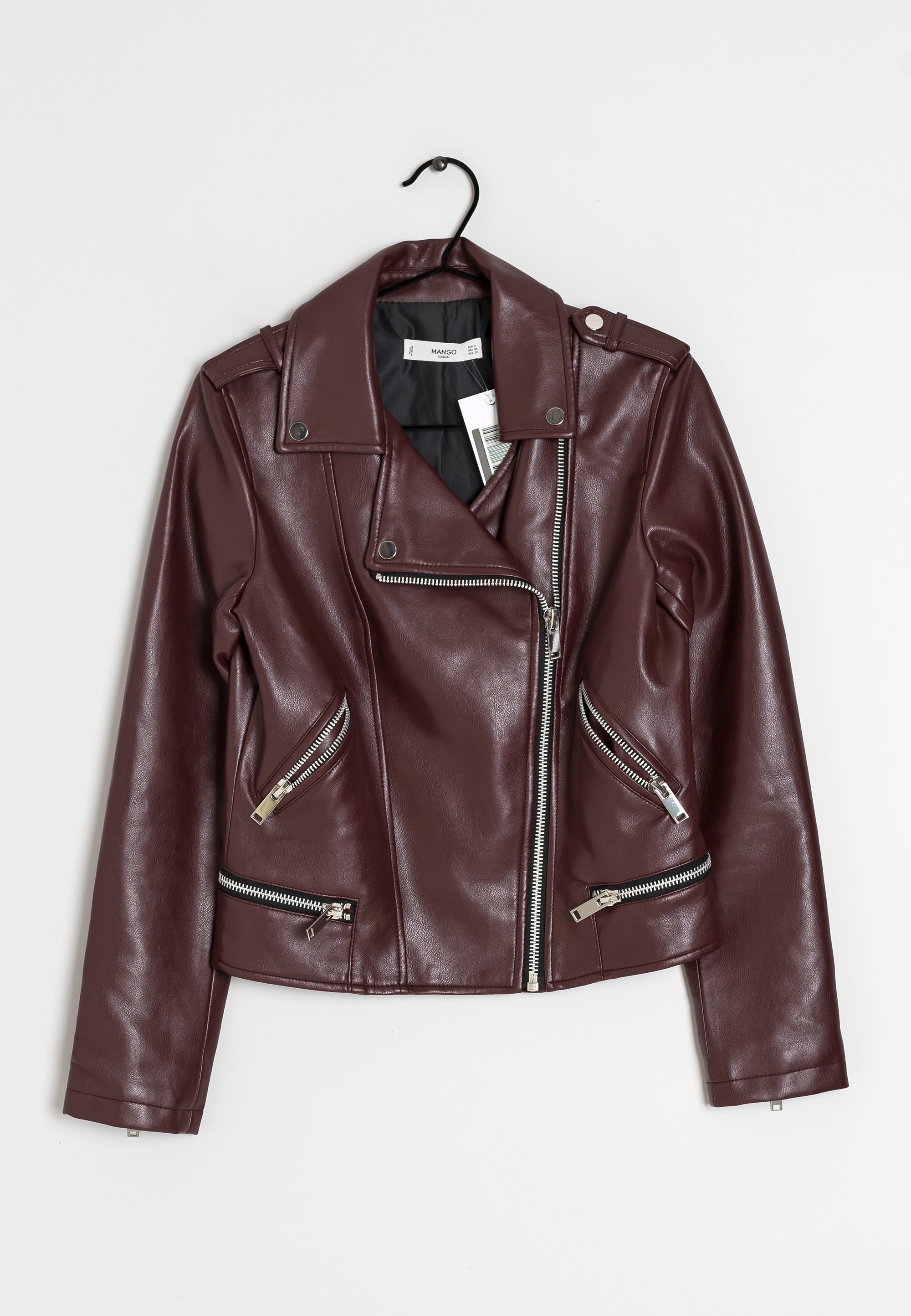 Burgundy Leather Jacket Mango Mantel Leder Leather Wildleder Jacke
