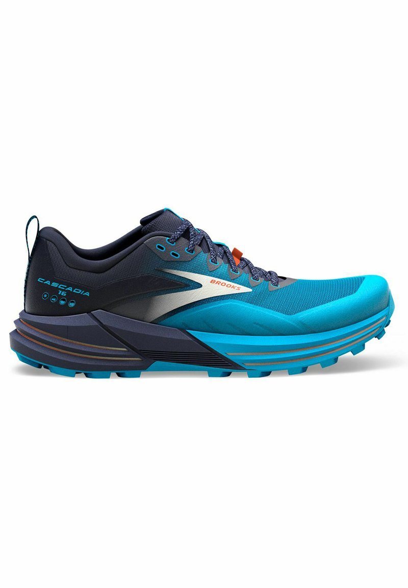 Brooks CASCADIA 16 Løbesko trail peacoat atomic blue rooibos/blå Zalando.dk