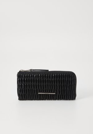 RUCHED LONG ZIP - Wallet - black
