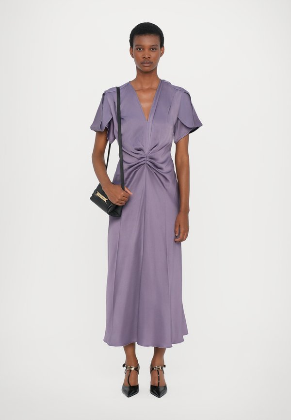 GATHERED MIDI DRESS - Cocktail dress / Party dress - purple4
