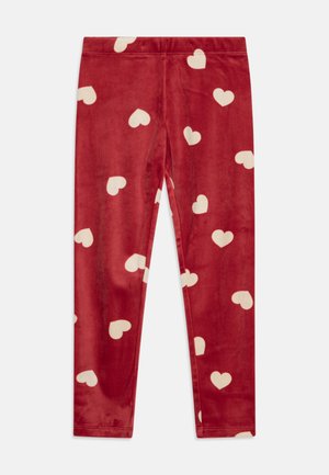 Lindex HEARTS - Legging (type pantalon) - dark dusty red