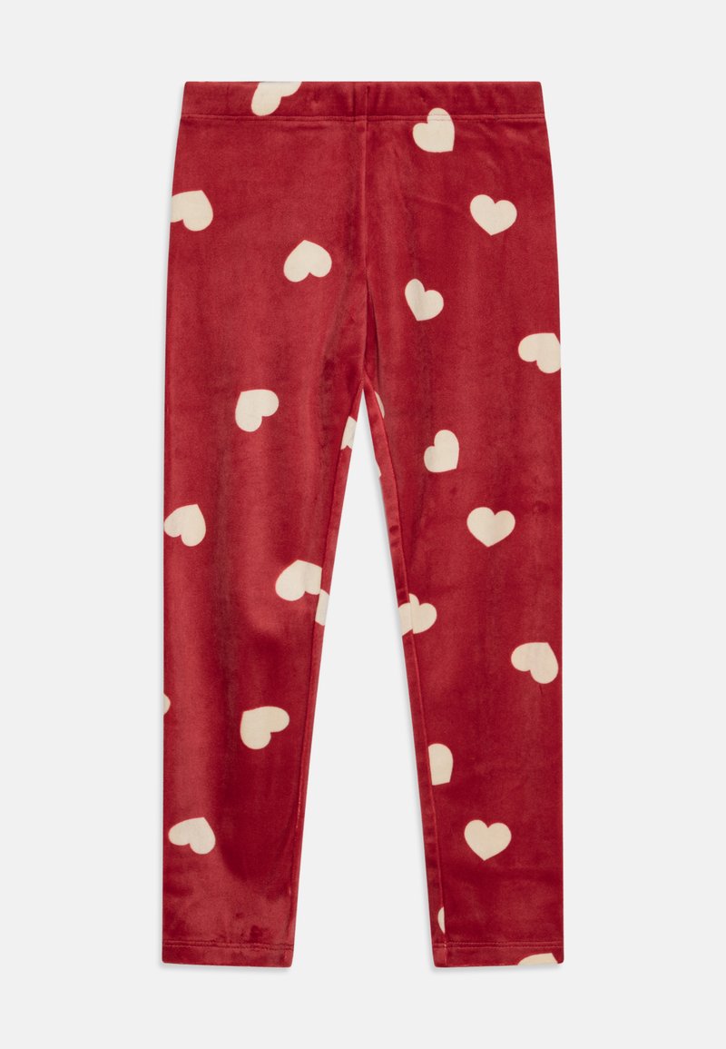 Lindex HEARTS - Legging (type pantalon) - dark dusty red