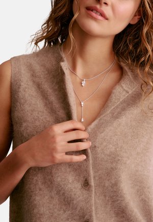 THOMAS SABO, KETTE Y-FORM MIT WEISSEN ZIRKONIASTEINEN BOLD ELEGANCE - Halskette - silberfarben weiß
