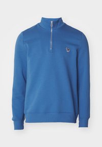 MENS REG FIT HALF ZIP ZEBRA - Sportska majica - cobal blue