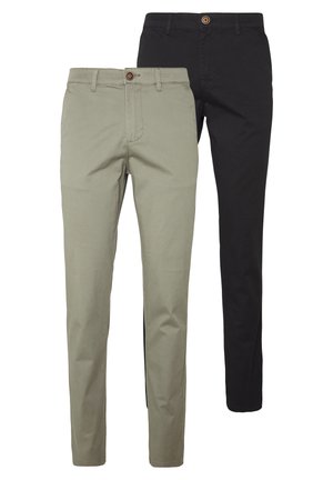 Jack & Jones JJIMARCO JJDAVE 2 PACK - Chinos - black/dusty olive