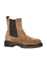 Nelson Enkellaarsjes met plateauzool - bruin