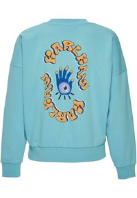 Karl Kani SIGNATURE CREW - Mikina - light blue