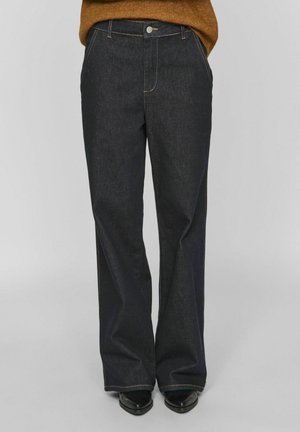 VILA HIGH WAIST - Vaqueros a campana - dark blue denim