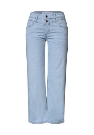 Street One Studio, MID WAIST WIDE LEG JEANS IM LOOSE FIT - Straight leg jeans - soft bleached washed