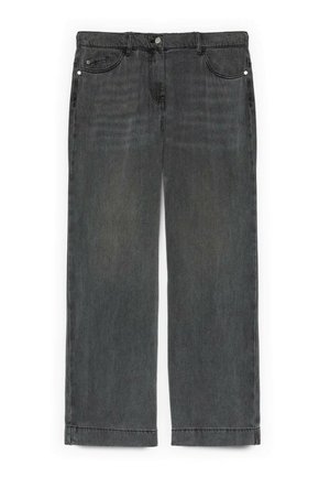 Fiorella Rubino, JEANS REGULAR GREY WASHED - Wide Leg - grigio