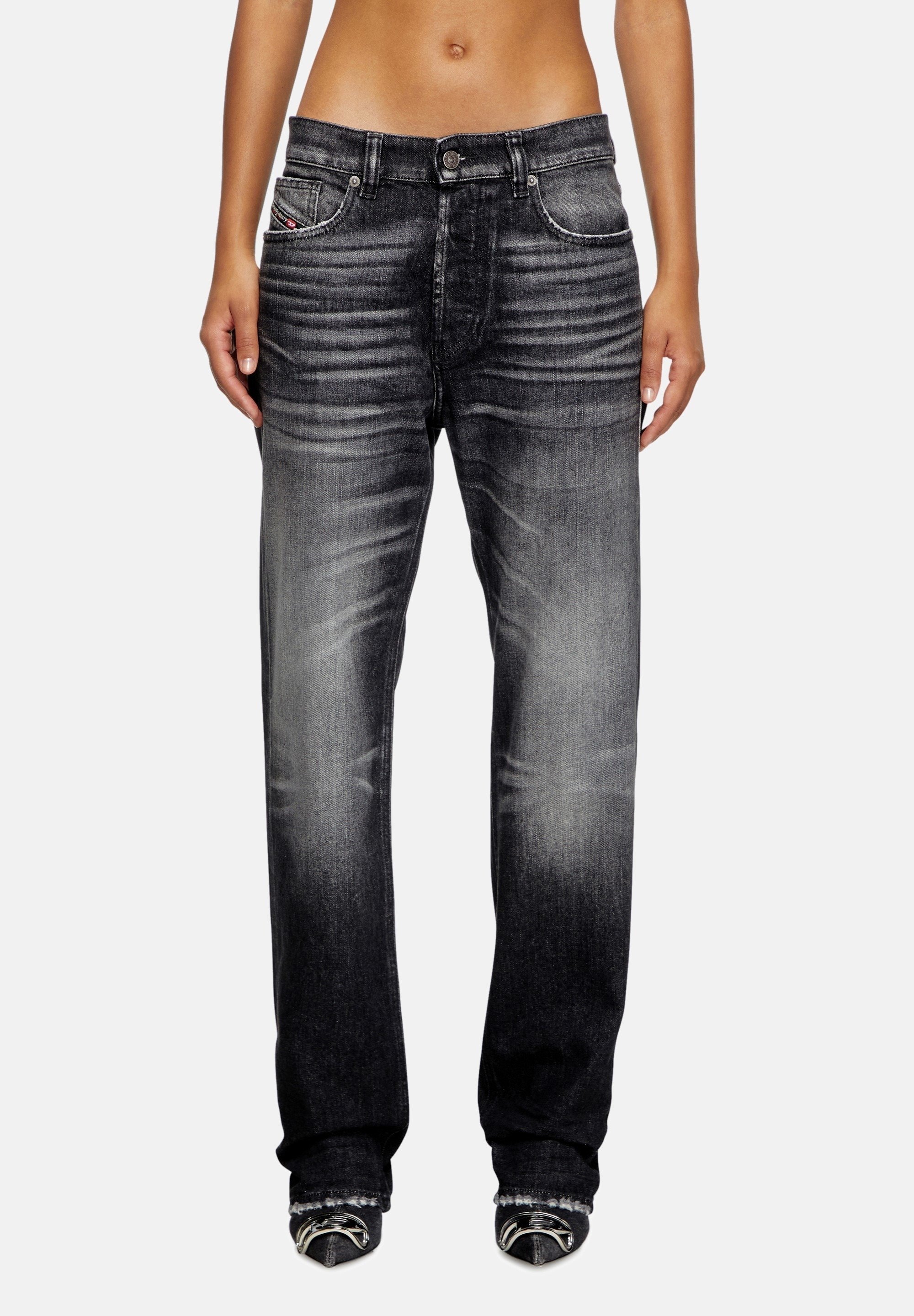 Diesel - Jeansy Straight Leg/czarny denim - Zalando.pl