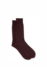 Reiss MARIO SPOT POLKA DOT - Strømper - bordeaux