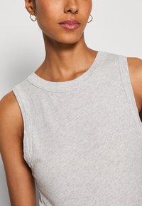 Marc O'Polo LONG ROUND NECK - Topper - chalky grey melange