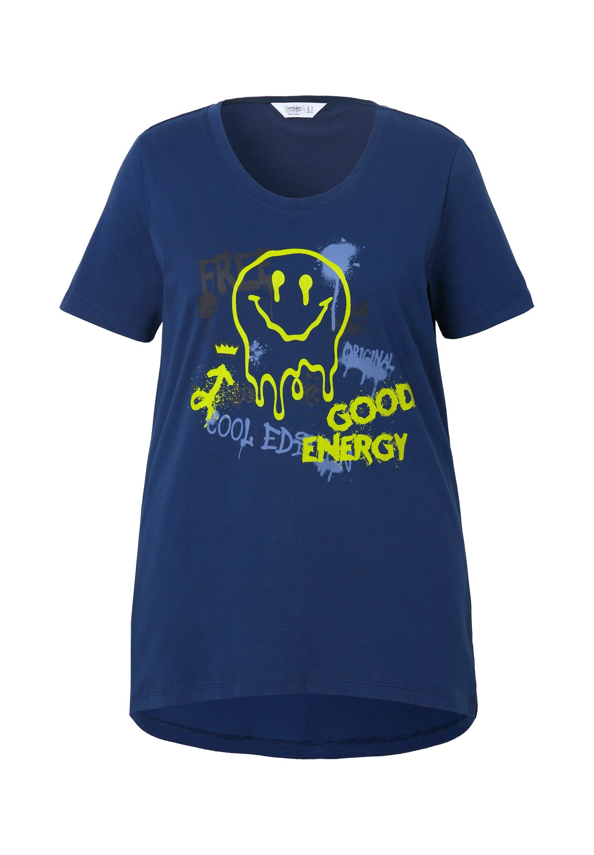 Angel of Style SMILEY HALF SLEEVES - T-shirt imprimé - dark blue