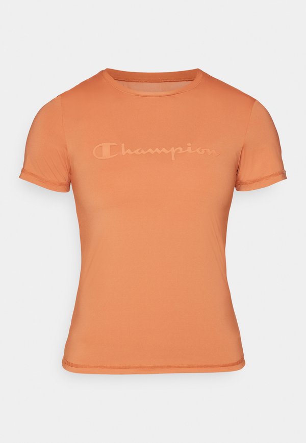 PERFORMANCE CREWNECK BACK CUT - Print T-shirt - copper3