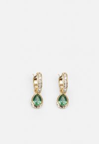 Swarovski - STILLA PIERCED EARRINGS MINI HOOP - Oorbellen - gold-coloured/green Miniatuurafbeelding 1