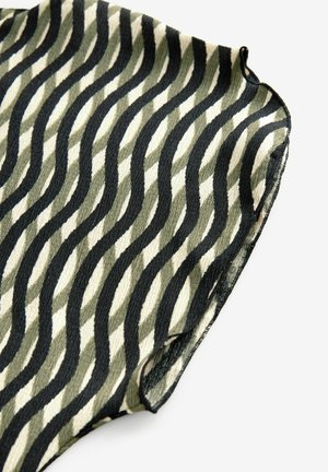 Next REGULAR FIT - FLUTTER SLEEVE TEXTURED SMART  - T-shirt med print - green geo print