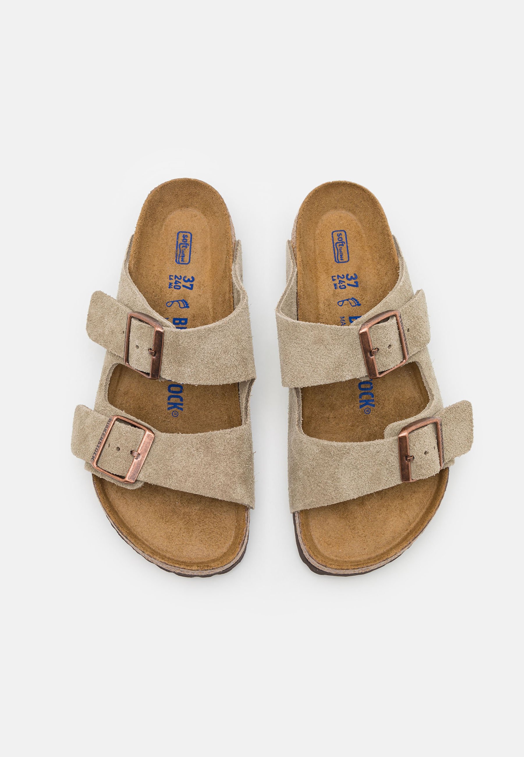 Birkenstock ARIZONA SOFT FOOTBED UNISEX - Pantoffels - taupe/taupe - Zalando .nl