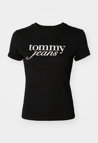 SLIM ESSENTIAL LOGO TEE - T-shirt con stampa - black