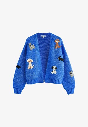 Next, CHUNKY KNIT LONG SLEEVE OPEN CARDIGAN - Kardigán - blue crochet dogs