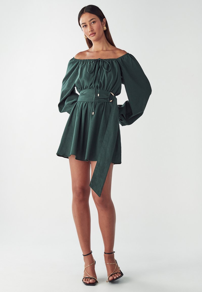 WILLA HILEY MINI DRESS - Day dress - emerald/green - Zalando WILLA HILEY MINI DRESS - Day dress - emerald/green - Zalando