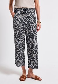 Street One - GEMUSTERTE WIDE  - Trousers - blau Thumbnail Image 1