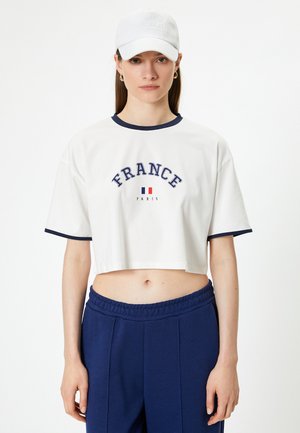 CROP - T-shirts print - white