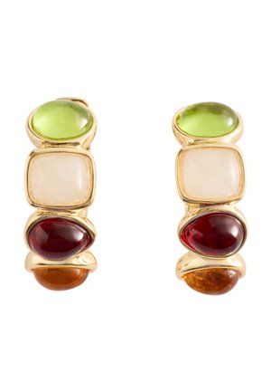 & OTHER STORIES, & OTHER STORIES MULTI-COLOURED HOOP EARRINGS - Earrings - gold-coloured