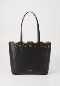 FLOWER PERFORATED TOTE - Shopping bag - black