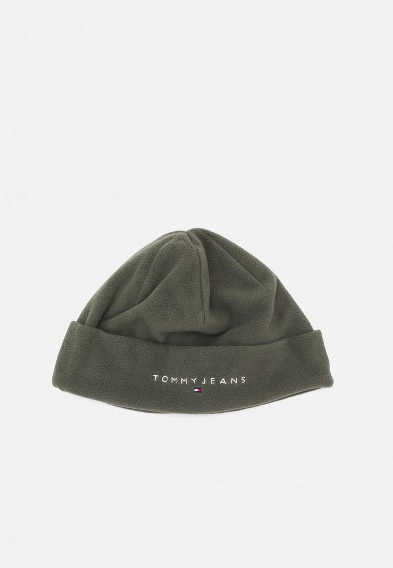 Tommy Jeans LINEAR LOGO BEANIE UNISEX - Pipo - deep woods