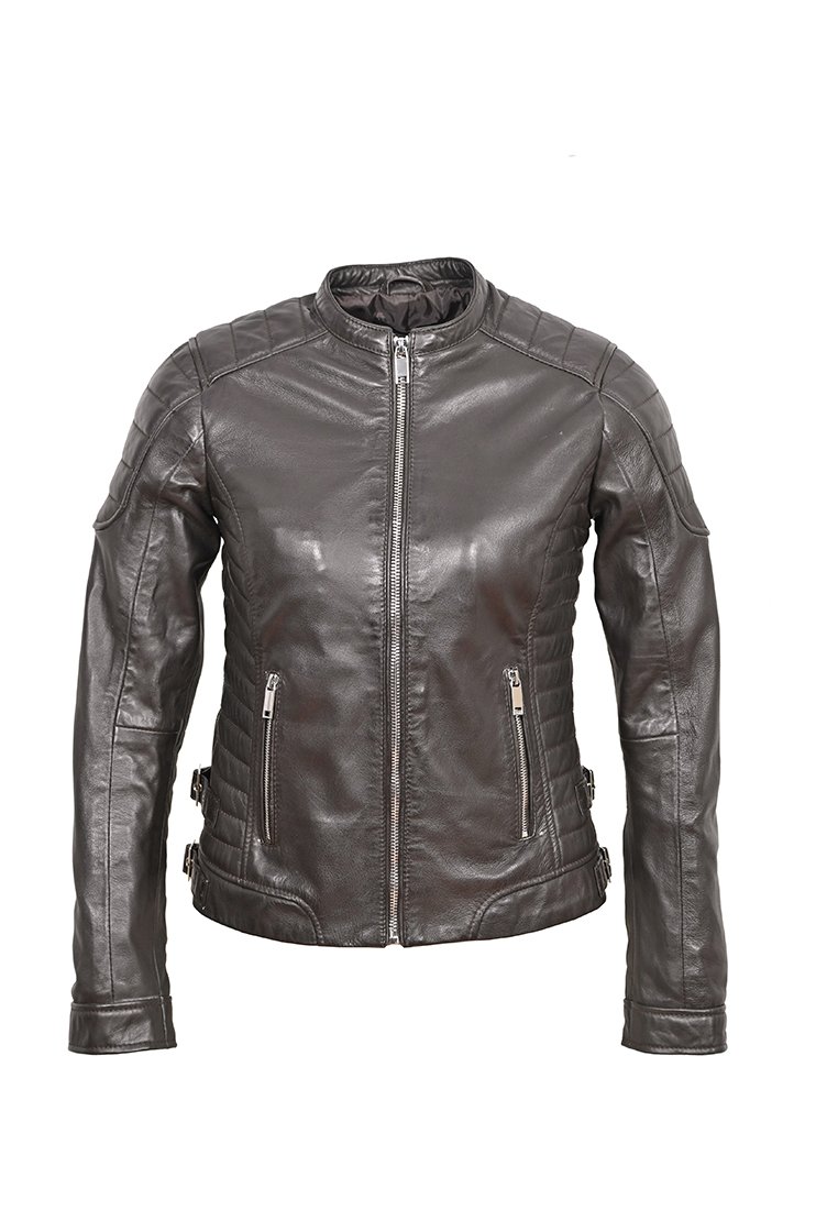 Le Temps Des Cerises Leren jas donkerbruin Le Temps Des Cerises Leren jas donkerbruin