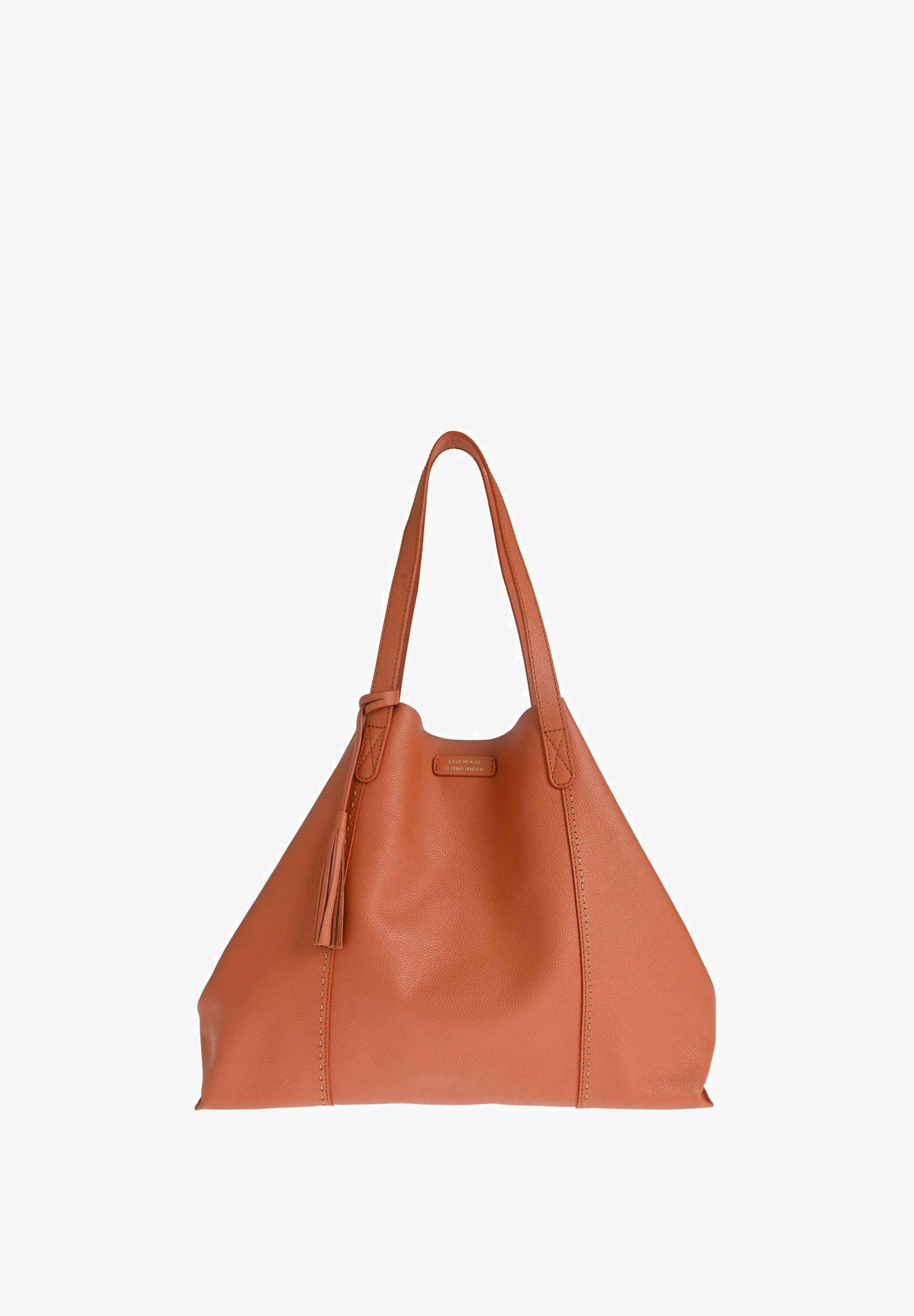 Loxwood ODÉON SOUPLE CONTRASTÉ Cabas corail/marron clair