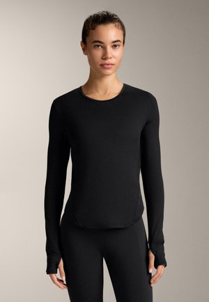 Top s dlhým rukávom - black