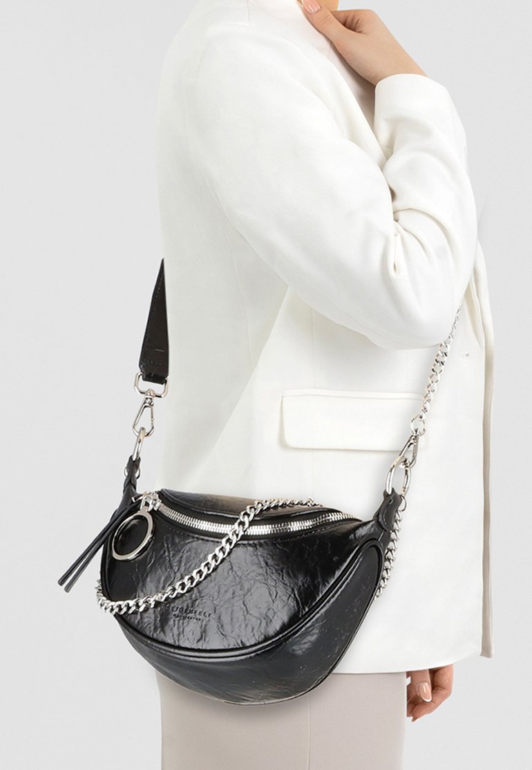 Seidenfelt SCHULTER - Handtas - glossy black
