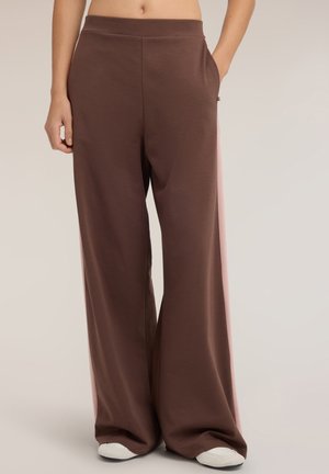 Motivi, PANTALONI PALAZZO CON BANDA LATERALE - Pantalones deportivos - marrone