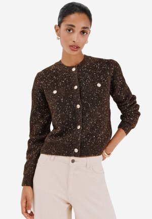 Strickjacke - dark brown