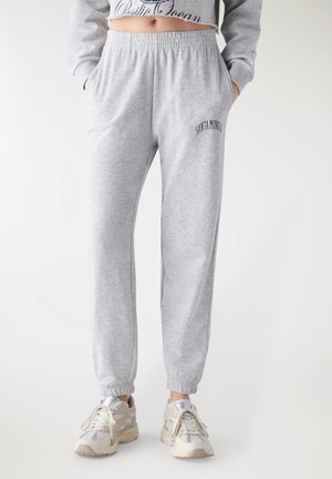Terranova, CON SCRITTA COLLEGE - Pantaloni sportivi - grigio chiaro melange